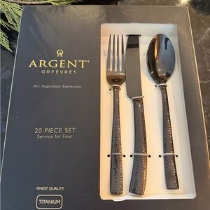 Argent Orfèvres Black Titanium Flatware Set